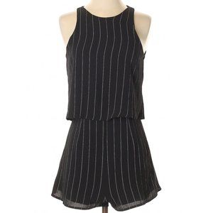 Pin Stripe High Neck Romper